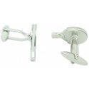 Silver Table Tennis Racket Cufflinks 