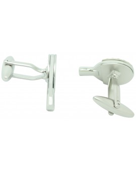 Gemelos camisa Raqueta Ping Pong Plateada