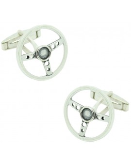 Gemelos camisa Volante de Coche Clásico Plata 925 PREMIUM
