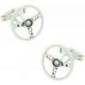 Gemelos camisa Volante de Coche Clásico Plata 925 PREMIUM