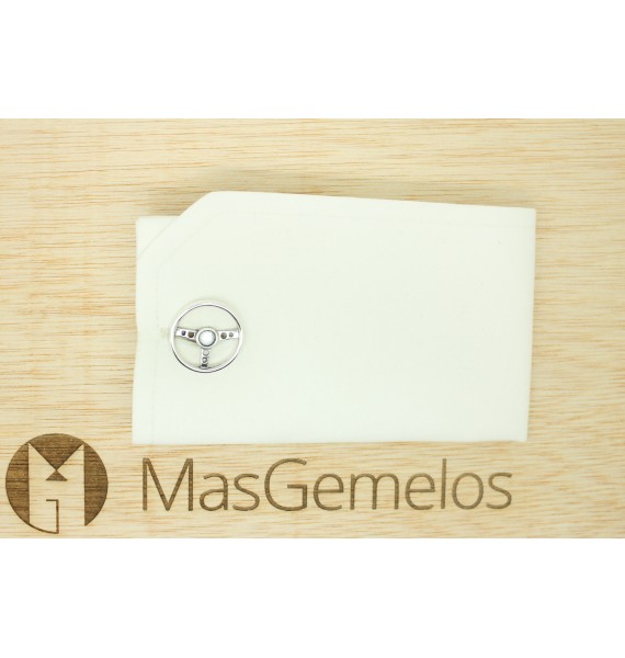 Gemelos camisa Volante de Coche Clásico Plata 925 PREMIUM