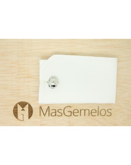 Silver Construction Helmet Cufflinks 