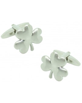 Silver Plated Clover Cufflinks 
