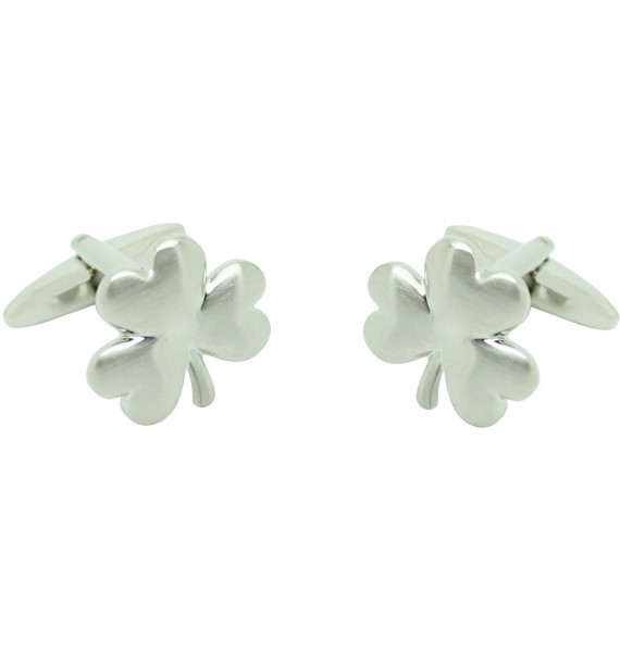 Silver Plated Clover Cufflinks 