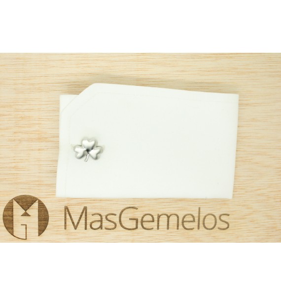 Gemelos camisa Trébol Plateado