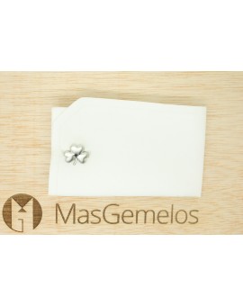 Silver Plated Clover Cufflinks 