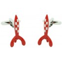Red Tintin Rocket Cufflinks 