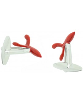 gemelos personalizados tintin cohete rojo 3D para camisa