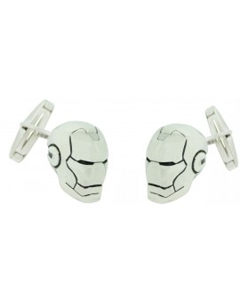gemelos para camisa casco iron man plata de ley 925 premium 2