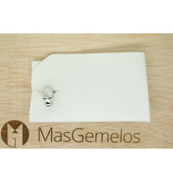 gemelos para camisa casco iron man plata de ley 925 premium