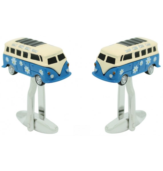 gemelos de La famosa furgoneta hippie Volkswagen para camisa