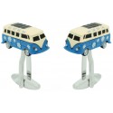 Blue Hippie Van Cufflinks 