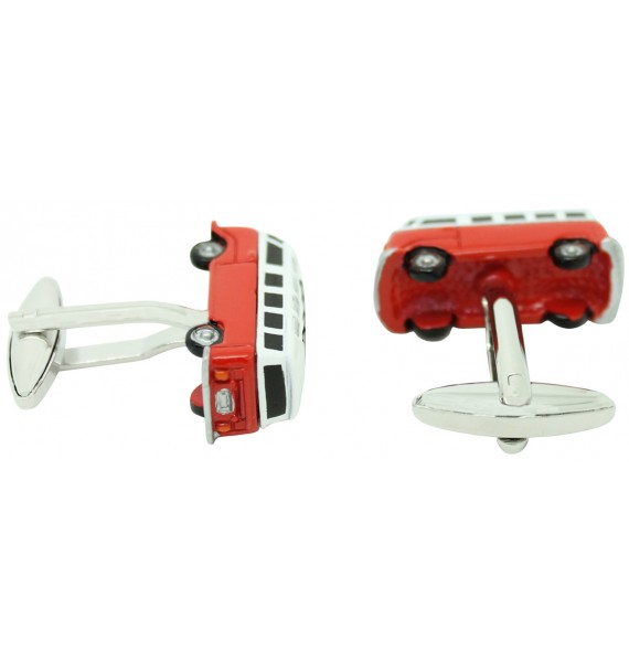 gemelos para camisa furgoneta roja hippie