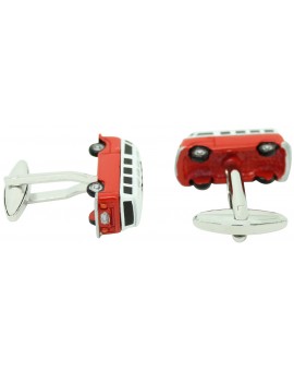 gemelos para camisa furgoneta roja hippie