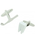 White Tooth and Mouth Mirror Cufflinks