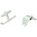 White Tooth and Mouth Mirror Cufflinks