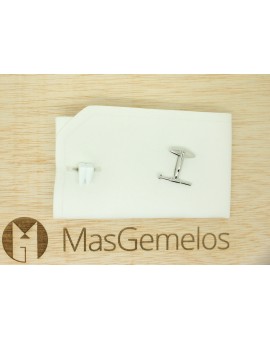 gemelos para camisa muela dentista blanco y espejo
