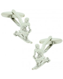 Moving Skier Cufflinks 