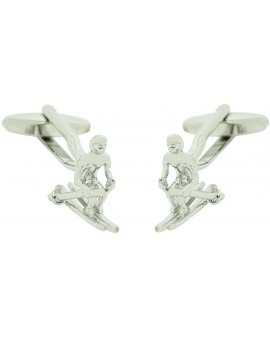 Moving Skier Cufflinks  2