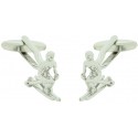 Moving Skier Cufflinks 