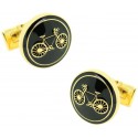 Gold Bike Skultuna Cufflinks 