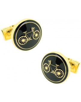 Gemelos para camisa Skultuna Bicicleta Dorada