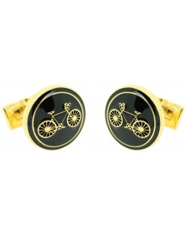 Gold Bike Skultuna Cufflinks  2