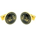 Gold Bike Skultuna Cufflinks 