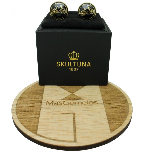 Gold Bike Skultuna Cufflinks 
