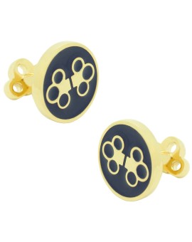 Gemelos para camisa Skultuna Llave Doble - Azul