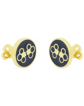 Gemelos para camisa Skultuna Llave Doble - Azul 