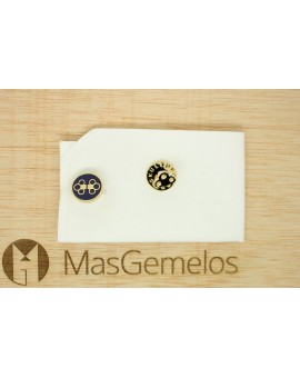 Gemelos para camisa Skultuna Llave Doble - Azul 