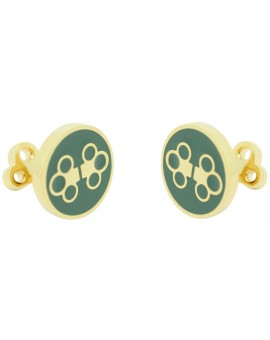 Gemelos para camisa Skultuna Llave Doble - Verde