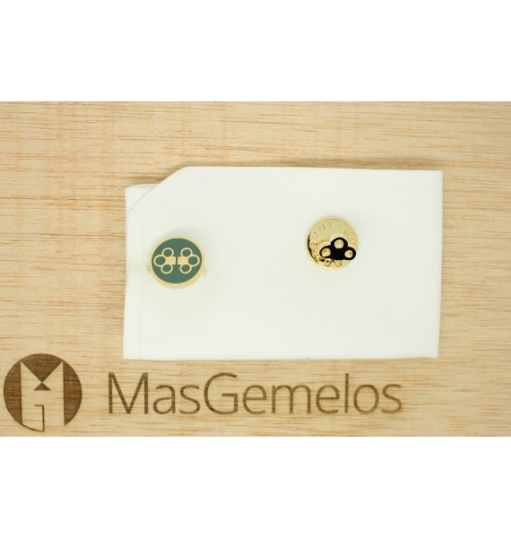 Gemelos para camisa Skultuna Llave Doble - Verde
