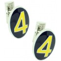 Number 4 Series Skultuna Cufflinks - Yellow 