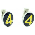 Number 4 Series Skultuna Cufflinks - Yellow 