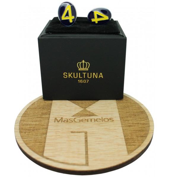 Number 4 Series Skultuna Cufflinks - Yellow 