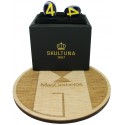 Number 4 Series Skultuna Cufflinks - Yellow 
