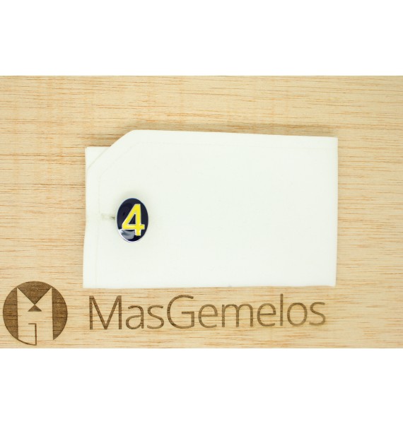 Number 4 Series Skultuna Cufflinks - Yellow 