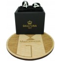 Number 4 Series Skultuna Cufflinks - White