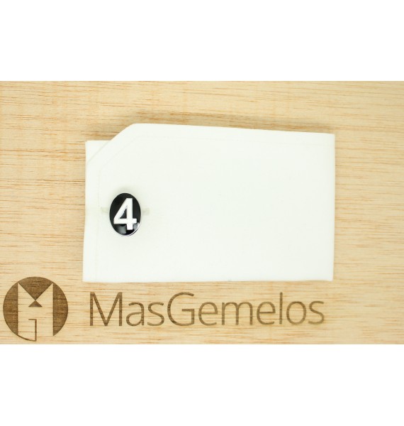 Number 4 Series Skultuna Cufflinks - White