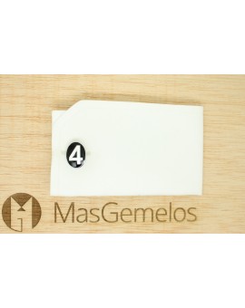 Number 4 Series Skultuna Cufflinks - White