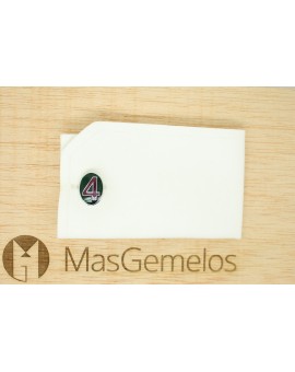 Number 4 Series Skultuna Cufflinks - Purple and green