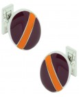 Heraldy Bend Skultuna Cufflinks - Purple and Orange