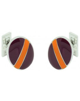 Gemelos para camisa Skultuna Banda en color morado y naranja 2