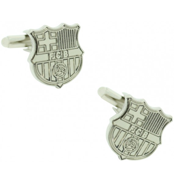 Silver Plated Barcelona FC Cufflinks 