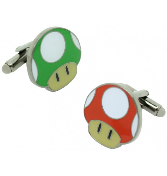 Super Mushroom and 1-UP Mushroom Cufflinks 