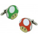 Gemelos para camisa Seta Roja y Verde Super Mario Bros.