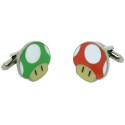 Super Mushroom and 1-UP Mushroom Cufflinks 