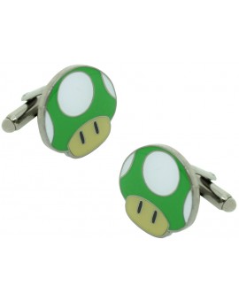 Gemelos para camisa Seta Verde Super Mario Bros.